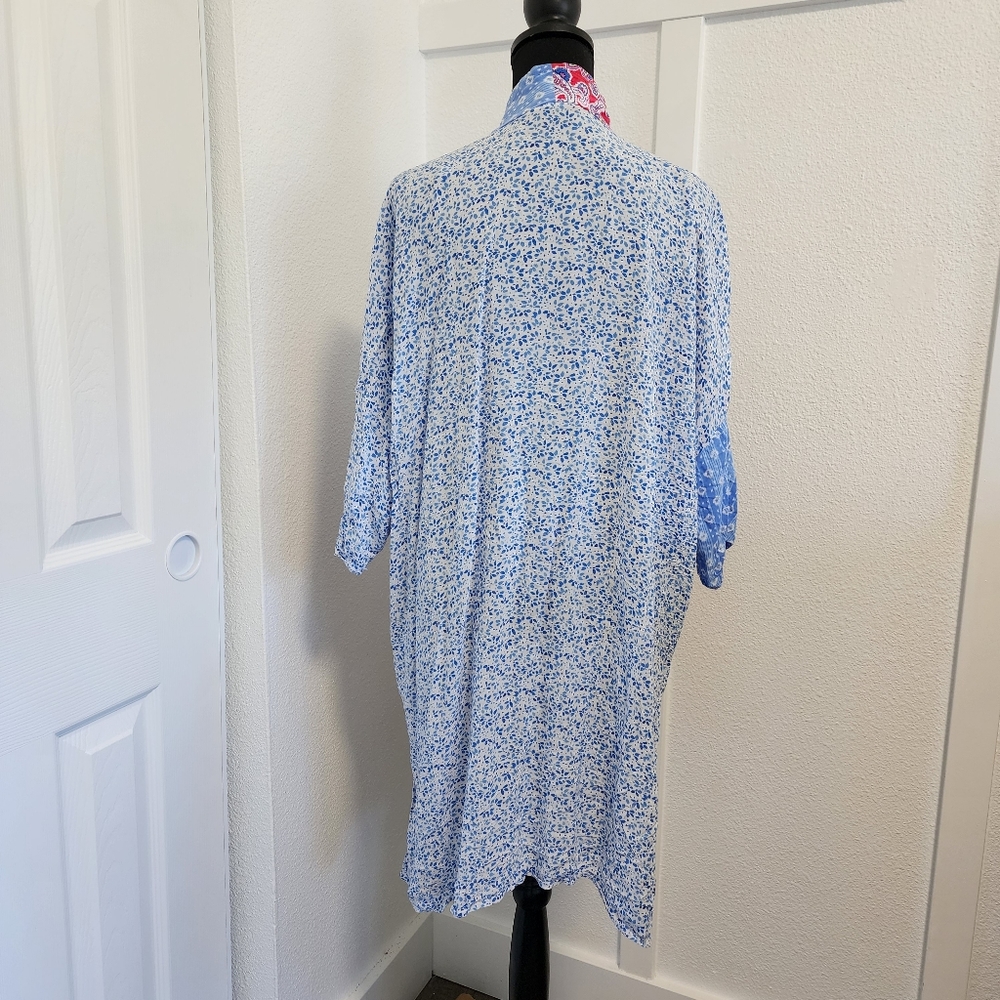 GAP Lightweight Print Half Sleeve Boho Kimono - Picture 3 of 9